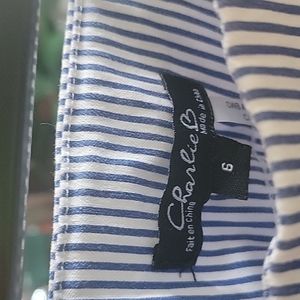 Blue and white striped pant